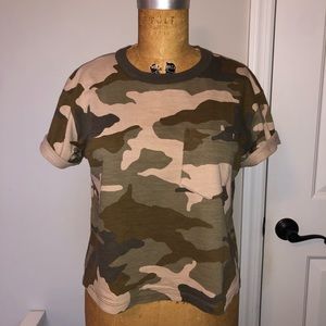 Madewell Cottontail Camo Cropped Tee